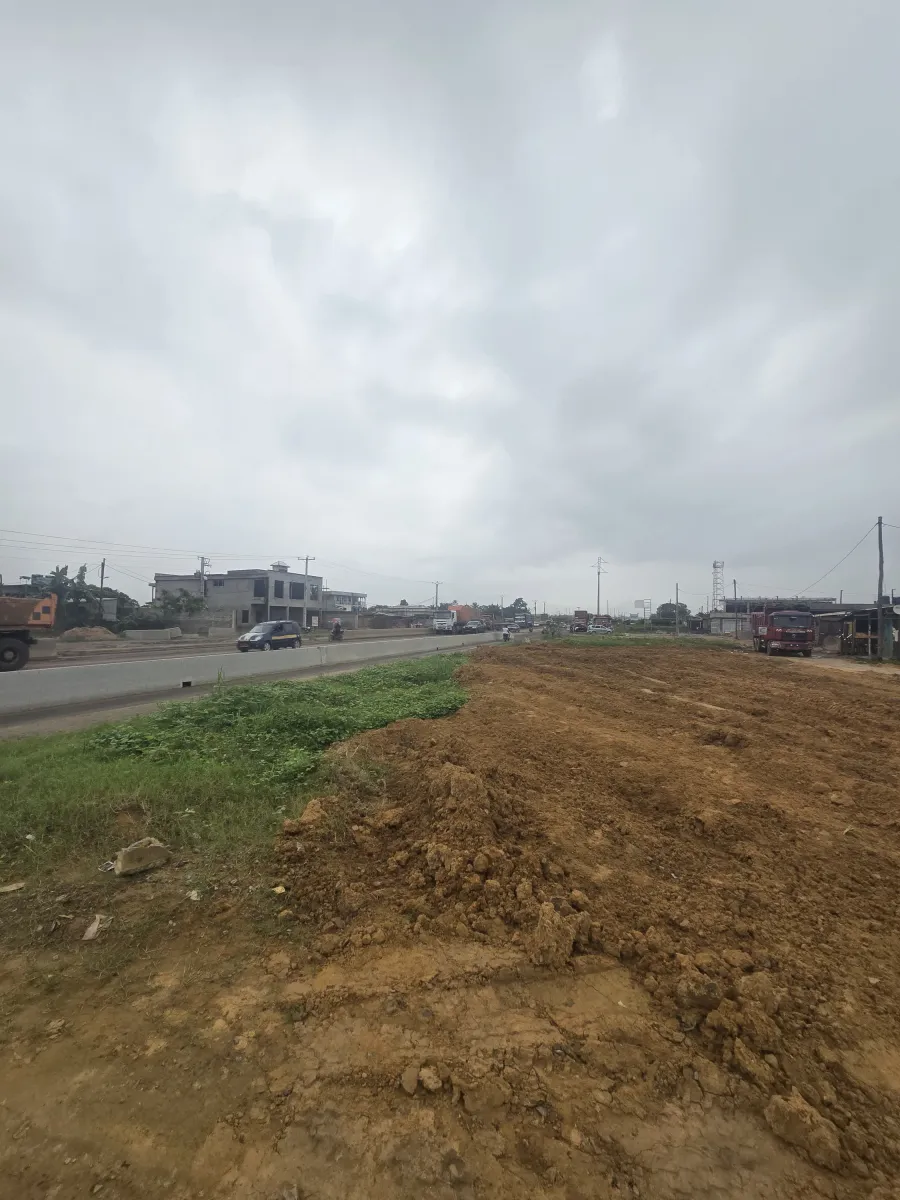 Terrain commercial titré à vendre yassa avant le pont de la dibamba route nationale 3 superficie 1 hectares 6000m2 — Léa Group au Cameroun